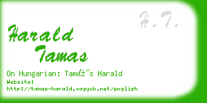 harald tamas business card